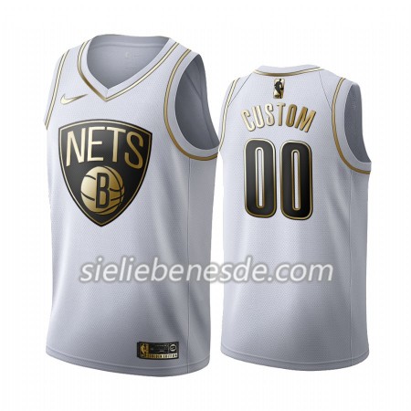 Herren NBA Brooklyn Nets Trikot Nike 2019-2020 Weiß Golden Edition Swingman - Benutzerdefinierte